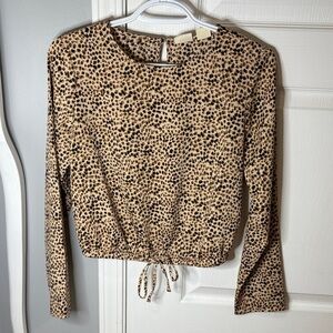NWOT Levi's Tan Leopard Print Blouse
